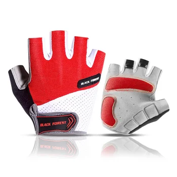 1 Пара уличных велосипедных перчаток Спортивные Солнцезащитные перчатки на половину пальца Противоскользящие дышащие сетчатые перчатки для верховой езды