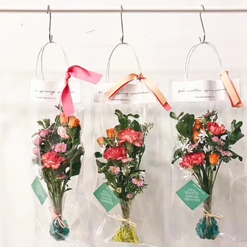1 шт. Сумка для упаковки цветов, сумка для упаковки букетов цветов из прозрачного ПВХ, принадлежности для флористической упаковки цветов, подарок на День Святого Валентина