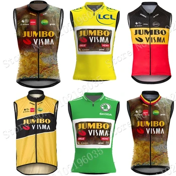 2022 Майо Джамбо Visma Team Велосипедный жилет Джерси без рукавов Зимняя велосипедная одежда майки для горных шоссейных велосипедов MTB Camisa