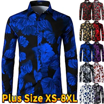 2023 Мужская рубашка на пуговицах, Новая высококачественная приталенная мужская рубашка Поло с воротником, весенняя модная повседневная рубашка с длинным рукавом, топ
