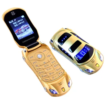 F15 Флип Мобильный телефон со светодиодной подсветкой с двумя Sim-картами, 1,8-дюймовый экран, фонарик, модель роскошного автомобиля, Подарок для детей