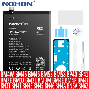 NOHON BM4W BP40 BM4E BM4F BM4J BN4A Аккумулятор Для Xiaomi Redmi Note 9 Pro 2 3 4 4X5 7 8 5A 8T K20 BN45 BN46 BM3E BM3J BM3L BM3M