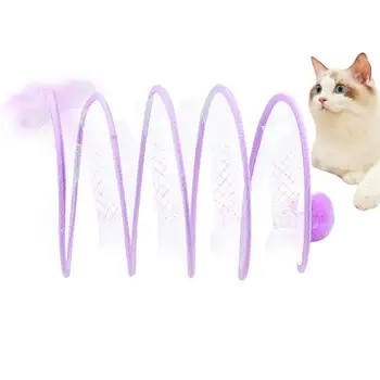 S-образный туннель для кошек, Складная игрушка для домашних животных, Весенняя игрушка для кошек всех пород, Котенок, Щенок, Кролик, Интерактивная для