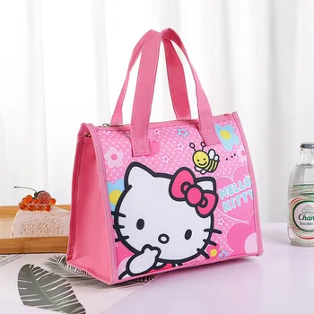 Sanrio hello kitty Ланч-бокс Сумка-термосумка для ланча My Melody Ланч-бокс сумка для хранения Милый детский холщовый пакет для Бенто