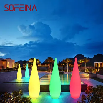 SOFEINA Современный ландшафтный светильник USB, 16 цветов, светодиодный пульт дистанционного управления, креативный светильник для лужайки с капельками воды, водонепроницаемый IP65 для сада