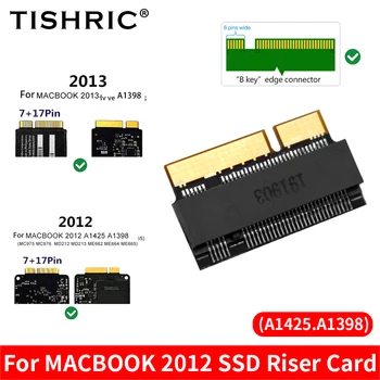 TISHRIC SSD Riser Card Для MACBOOK 2012 SSD Riser Card Подходит для Жесткого диска по протоколу 2280 M.2 SATA M.2 Адаптер Конвертер Карты