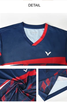 Victor футболка спортивная Трикотажная одежда спортивная одежда для бадминтона с коротким рукавом для мужчин женские топы мужские футболки 30009