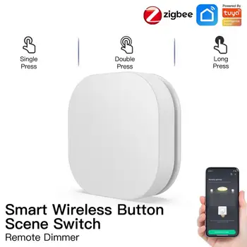 Zigbee Smart Button Белый Wifi Умный Кнопочный Переключатель Zigbee Wireless Switch Mini One Key Универсальный Пульт Дистанционного Управления Smart Remo