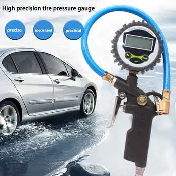 Автоматический манометр давления в шинах, тип пистолета для воздушного компрессора, автомобиля, мотоцикла, внедорожника, надувного насоса, инструмента для ремонта шин