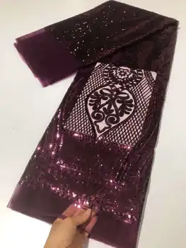 Африканская кружевная ткань 2023, Высококачественная Модная вышивка блестками, Французское Нигерийское сетчатое кружево, Тюлевая сетка, Кружевная ткань для вечернего платья