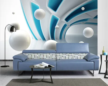 бейбеханг Настроил новое современное абстрактное архитектурное пространство трехмерный шар 3d фоновые обои из папье-маше