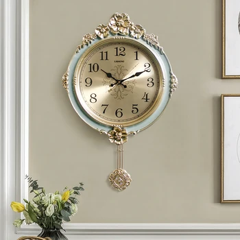Большие настенные часы из смолы Современный дизайн Искусство гостиной Креативная Роскошь Бесшумный Цифровой механизм настенных часов reloj pared Home Decor