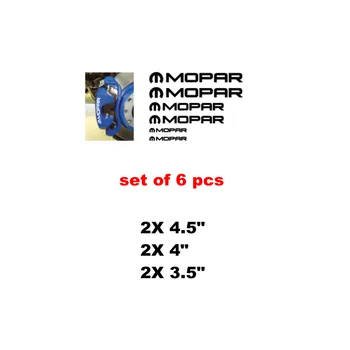 виниловая наклейка на тормозной суппорт 6x ПОДХОДИТ для термостойкого винила MOPAR - 751 - 3 РАЗМЕРА
