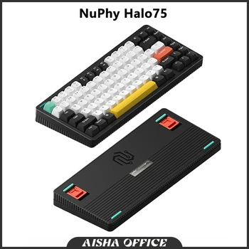 Высокоосевая механическая клавиатура Nufy Halo75, беспроводная Bluetooth, горячая замена, клавиатура с RGB подсветкой, ПК, совместимый с ПК Win / Mac / iPad