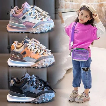 Детские кроссовки 2023, новая повседневная обувь для мальчиков, детская обувь на мягкой подошве, модная обувь для девочек, старая обувь26-37
