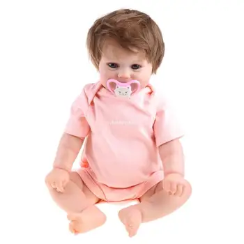 Дошкольные розовые куклы из реальной жизни, мягкое тело, малыш для куклы, силикон, реалистичный малыш для куклы, 20 дюймов, Челночный корабль Baby for Doll