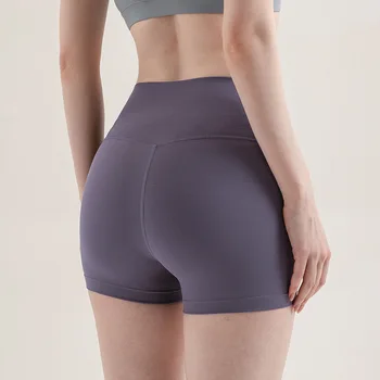 Женские шорты для йоги Трехточечные брюки Быстросохнущие Спортивные шорты с высокой талией, подтягивающие бедра, брюки для фитнеса D912