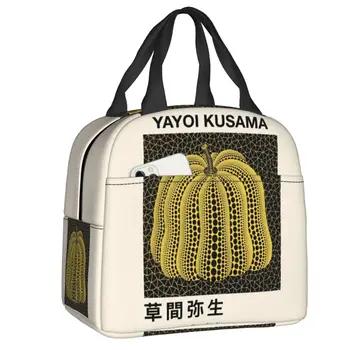 Изолированная сумка для ланча Yayoi Kusama Pumkin Forever для кемпинга и путешествий в стиле абстрактного искусства, портативный термос-холодильник, ланч-бокс для женщин и детей