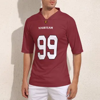 Индивидуальные Красные футбольные майки Arizona № 99, винтажная майка для регби для взрослых, разработайте свой дизайн футбольной майки