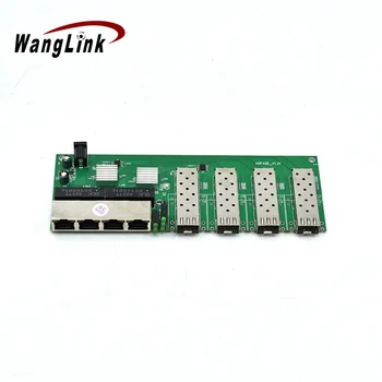 Коммутатор Wanglink 4F4E Gigabit Ethernet, волоконно-оптический коммутатор 4 * SFP порт 4RJ45 10/100/1000 М печатная плата