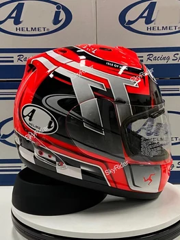 Мотоциклетный шлем с полным лицом RX7X isle of man TT красного цвета Для верховой езды, Мотокросса, Мотобайка, шлем Casco De Motocicleta