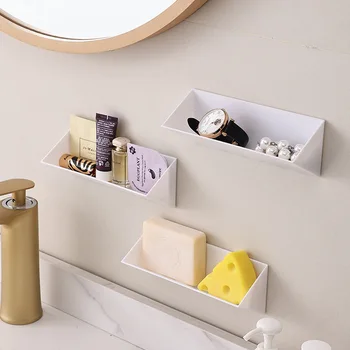 Нижний выдолбленный настенный ящик для хранения неперфорированной диагональной полки, стеллажа для хранения и дренажа в кухне, ванной комнате