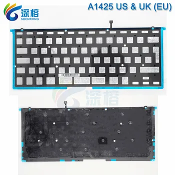 Новая клавиатура A1425 с подсветкой, раскладка США / Великобритания для Macbook Pro Retina 13 