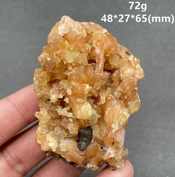 НОВИНКА! 100% Натуральный оранжевый цеолит и апофиллит, образцы минералов, руда, горные породы, камни и кристаллы кварца
