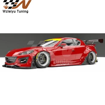 Обвес из стекловолокна Подходит для Mazda RX8 SE3P RB стиль 2009-2012 Широкий обвес крылья расширители Бампер губа GT Крыло