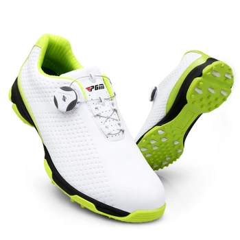 Обувь для гольфа PGM, мужская спортивная обувь, Водонепроницаемые ручки, пряжка, Сетчатая подкладка, Дышащие противоскользящие мужские тренировочные кроссовки.
