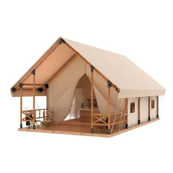 Открытый лагерь, гостиничная палатка из массива дерева, большая жилая палатка, легкая роскошная гостиничная палатка на заказ