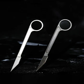 Открытый Мини-шейный нож с фиксированным лезвием EDC, Портативный Нож для выживания с K-образной оболочкой, брелок для ключей, Тактические Ножи Pokcet, Инструменты для спасательного лагеря