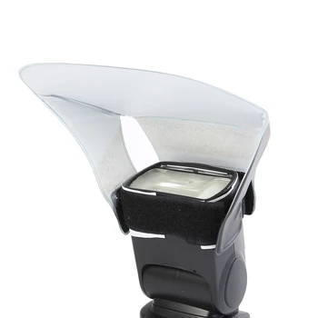 Отражатель света Фотовспышки 2-в-1 Серебристо-белый Рассеиватель вспышки Софтбокса Для экшн-камеры Nikon Sony Cameras