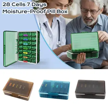 Пластиковая коробочка для таблеток 7-дневного дизайна, прозрачная коробка для таблеток с независимым отделением, влагостойкий органайзер для таблеток Для ежедневного использования