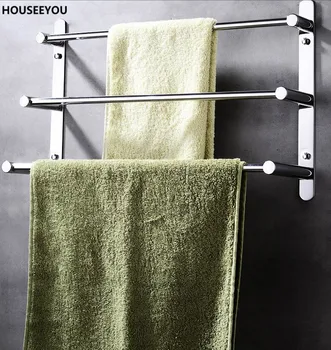 Полка-стремянка для полотенец из нержавеющей стали, держатель для полотенцесушителей, многофункциональные полотенцесушители для семьи, полки для аксессуаров для ванной комнаты 48 см