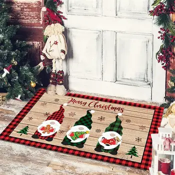 Рождественский коврик для пола Санта Клаус снеговик прихожая балкон противоскользящий впитывающий ковер Ковер