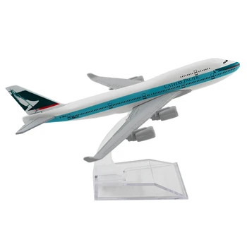 Самолет из Сплава 1/400 в масштабе Boeing 747 Гонконгской Cathay Pacific Airways 16 см Модель Самолета из Сплава B747 для Украшения коллекции