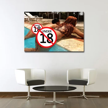 Сексуальные девушки в бассейне, фото, Декоративные плакаты и принты, настенная живопись на холсте, художественная картина для декора гостиной