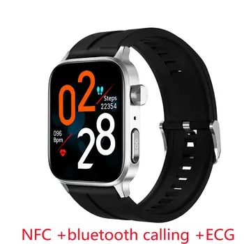 Смарт-часы GT22 с 1,85-дюймовым экраном, NFC, Bluetooth, вызов, ЭКГ, пульсометр, кровяное давление, SpO2, спортивные фитнес-умные часы для мужчин