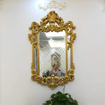 Современная спальня Антикварное зеркало Современное Винтажное Креативное зеркало для ванной комнаты Комната для девочек Золотой Espejo Decorativo Домашний декор YYY40XP