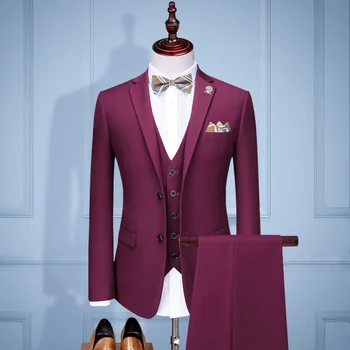 Сшитое на заказ свадебное платье Жениха, блейзер, Брюки, деловые классические брюки высокого класса 21491780
