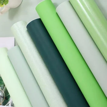 Темно-зеленые самоклеящиеся обои для спальни, кухонного шкафа, мебельных наклеек, ПВХ, водонепроницаемой виниловой контактной бумаги для стен, домашнего декора