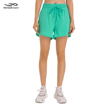 Теннисные тренировочные шорты Mermaid Curve, женские шорты для йоги, легкая дышащая крутая ткань, спортивные штаны для бега