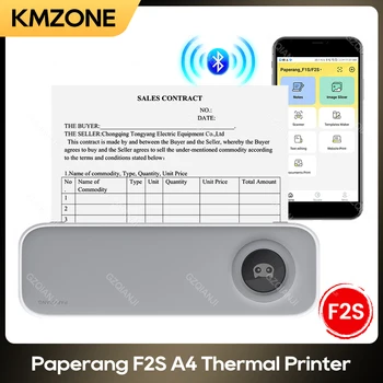Термопринтер Paperang F2S A4 Портативный Bluetooth USB для печати на термобумаге 4/8 дюйма A40 для оконной системы Android IOS