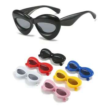 Уникальные солнцезащитные очки UV400 2000 с оттенками солнцезащитных очков Sexy Red Lip Cat Eye Y2K Солнцезащитные очки